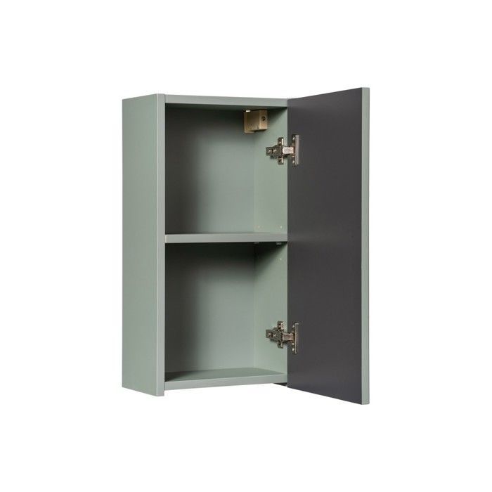 Mobile contenitore da bagno ELVINA – 1 anta – H57 cm – Verde salvia pastello – Mobile a parete