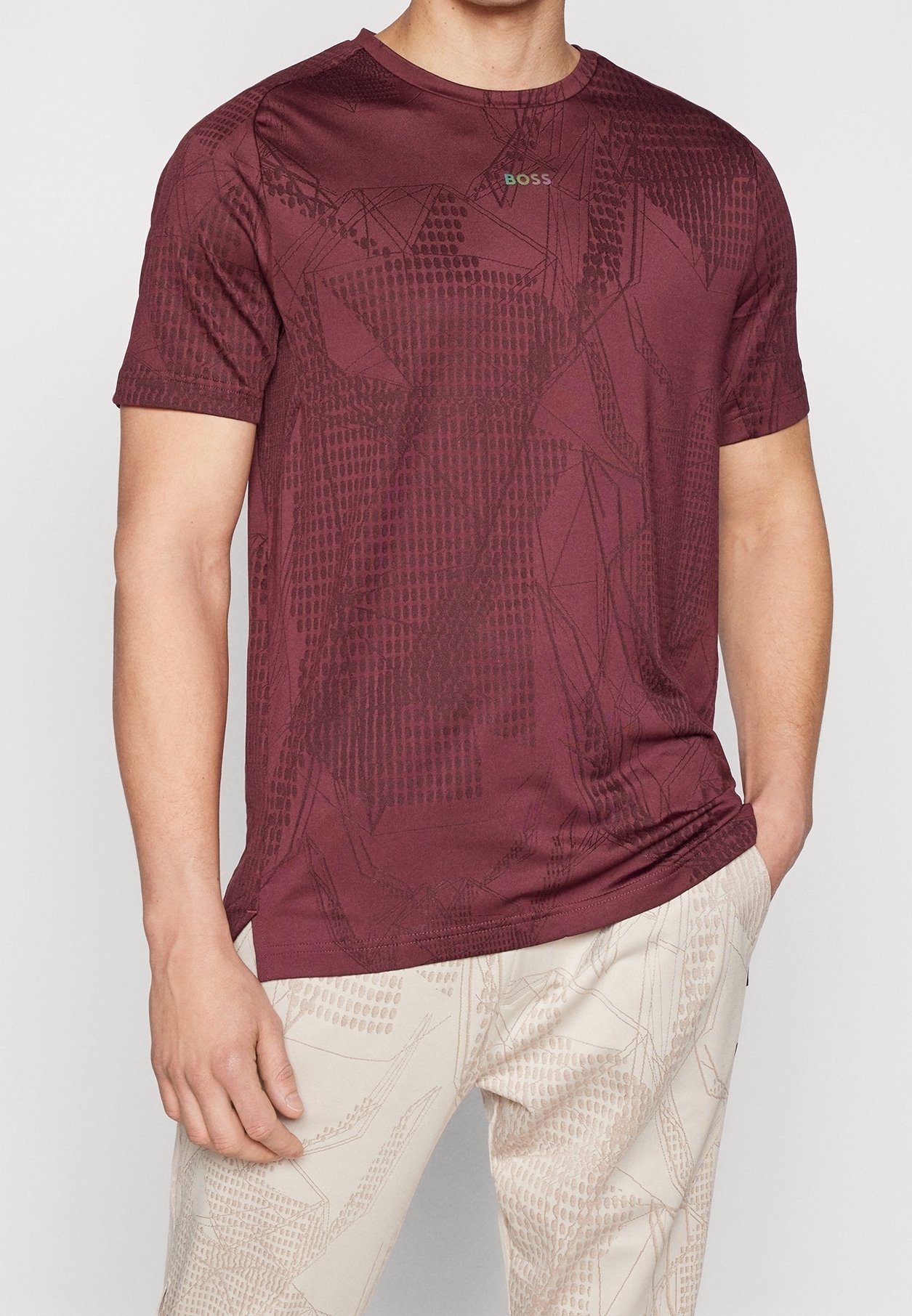 BOSS Sports T-shirt - bordeaux