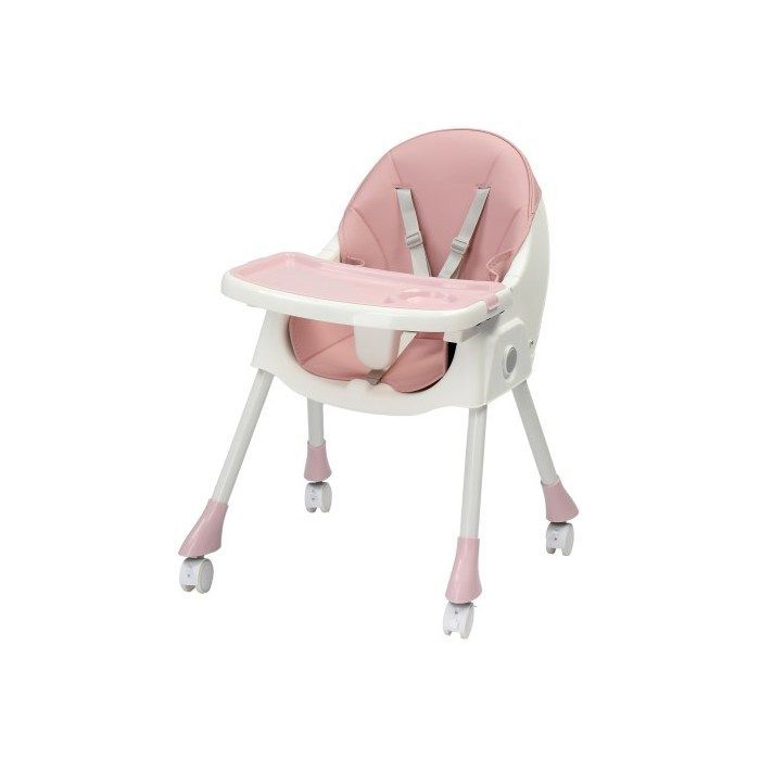 Baby High Chair - ALIGHTUP - Convertible High Chair, Reclining Backrest, Compact Fold, Adjustable, Multi-functional - Pink