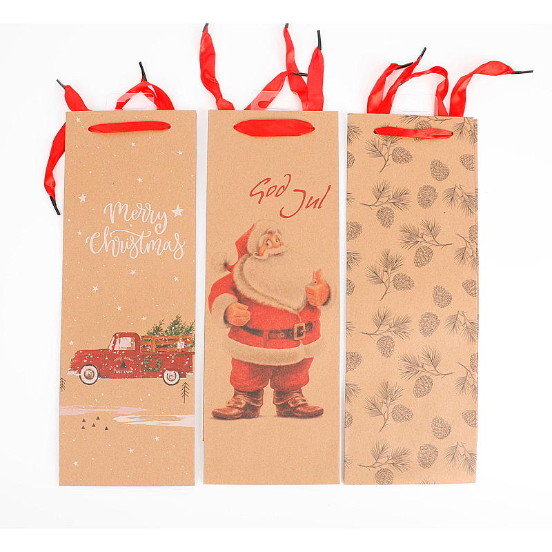 Borsa portabottiglie 36x12,5x8 cm in carta kraft