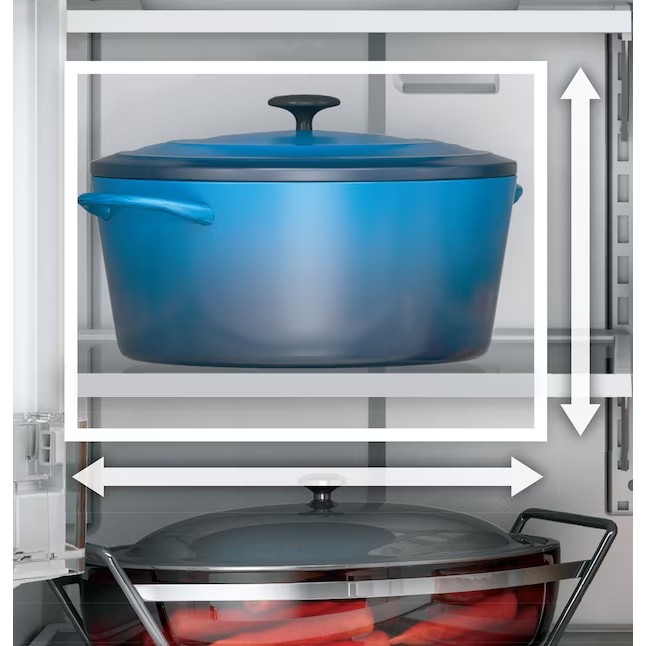 Refrigerador GE French Door de 27,7 pés cúbicos com máquina de gelo (aço inoxidável resistente a impressões digitais) ENERGY STAR