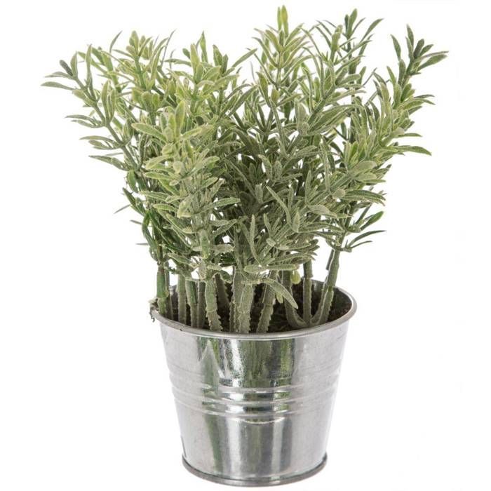 Atmosphera - Artificial plant in zinc pot H17 D, 8 x H, 17 cm Ferns