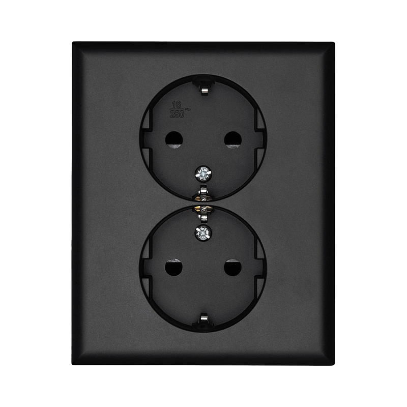 Egant Socket tuplaliitin matala, musta, matta, Egant Fjord