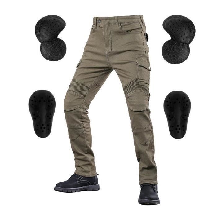 Pantalones de moto para hombre, pantalones de motocross con protecciones, estilo invertido, compatibles con Harley-Davidson, Kawasaki, Honda y BMW.
