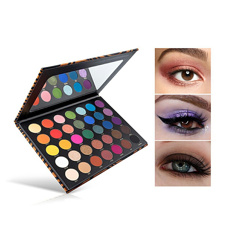 Conjunto de 35 sombras profissionais para festas, altamente pigmentadas, com acabamento matte e glitter, naturais, de longa duração e à prova de borrões. Ideal para presentear.