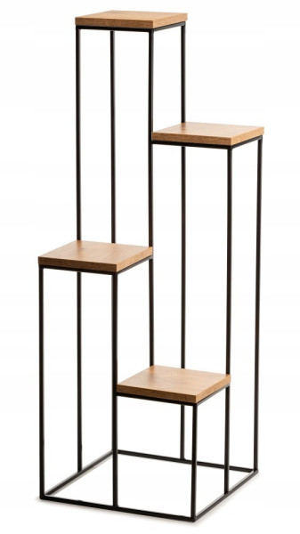 Nowoczesny kwietnik stojak 110 cm czarny LOFT