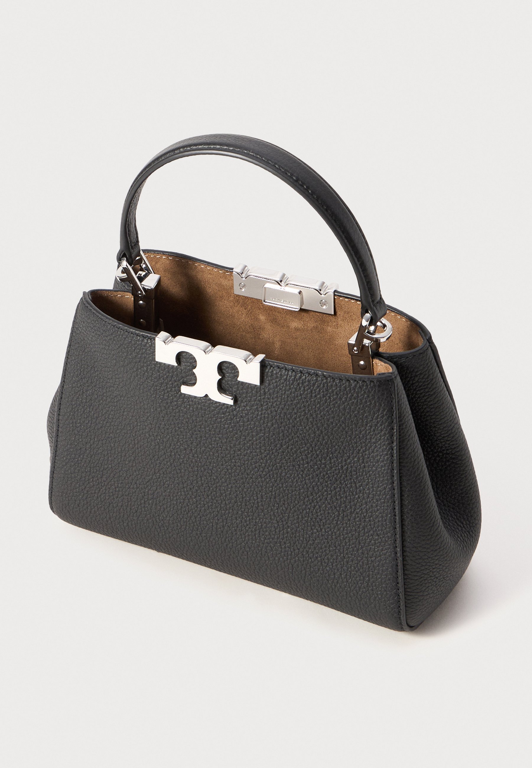 ELEANOR PEBBLED MINI SATCHEL - Skulderveske - blackTory Burch