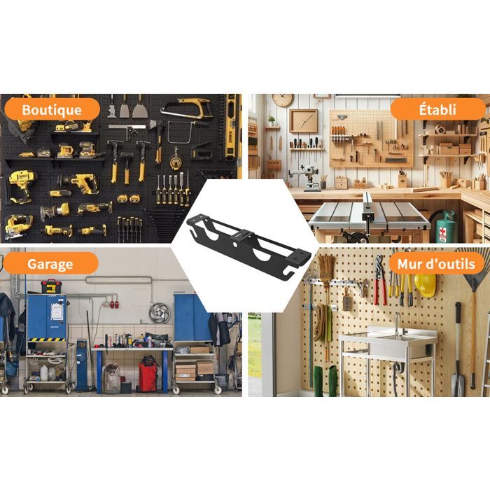 Soporte angular de 2 ranuras para fresadora, soporte para herramientas eléctricas, adecuado para almacenamiento en garaje.