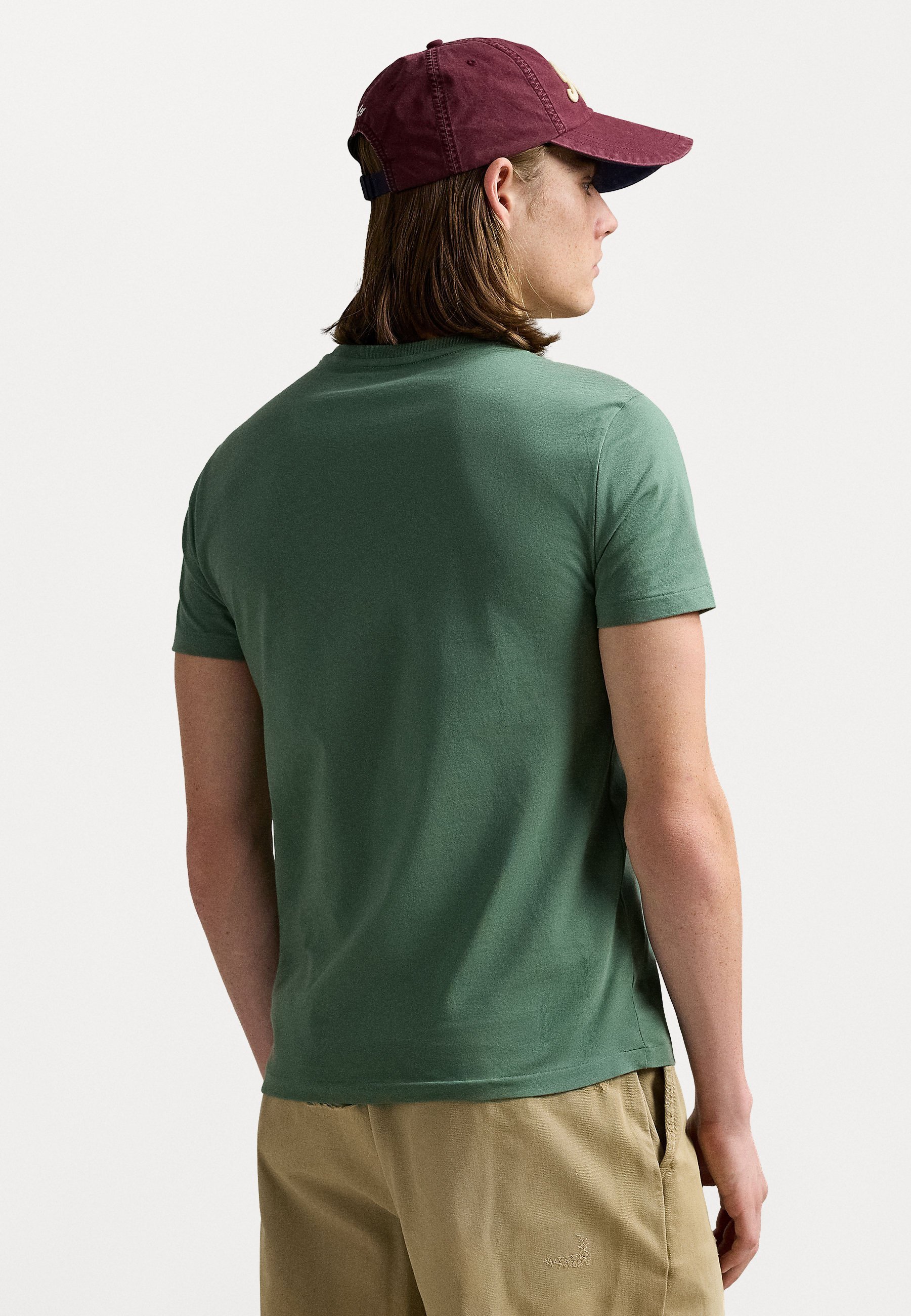 Polo Ralph Lauren CUSTOM SLIM FIT JERSEY CREWNECK T-SHIRT - T-shirt basic - fatigue