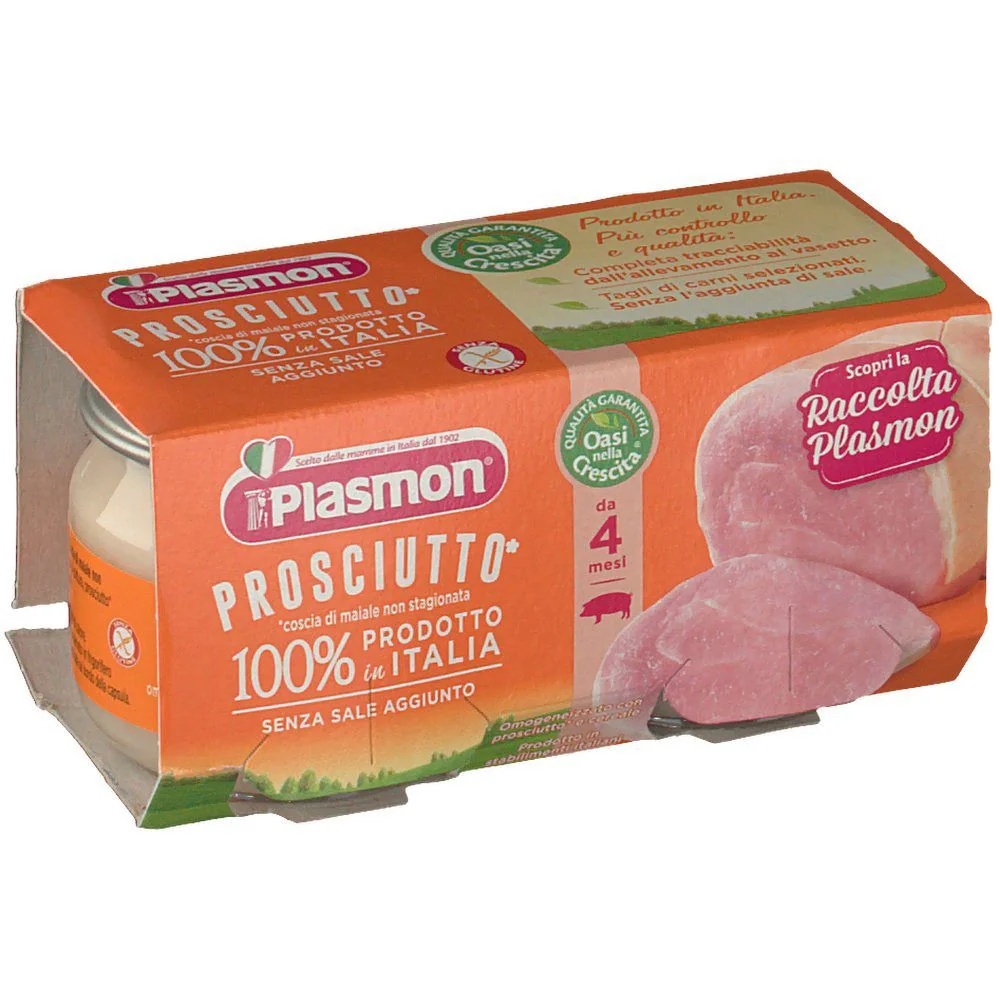 PLASMON Plasmon gehomogeniseerde ham 2 potjes voor 80 g babyvoeding