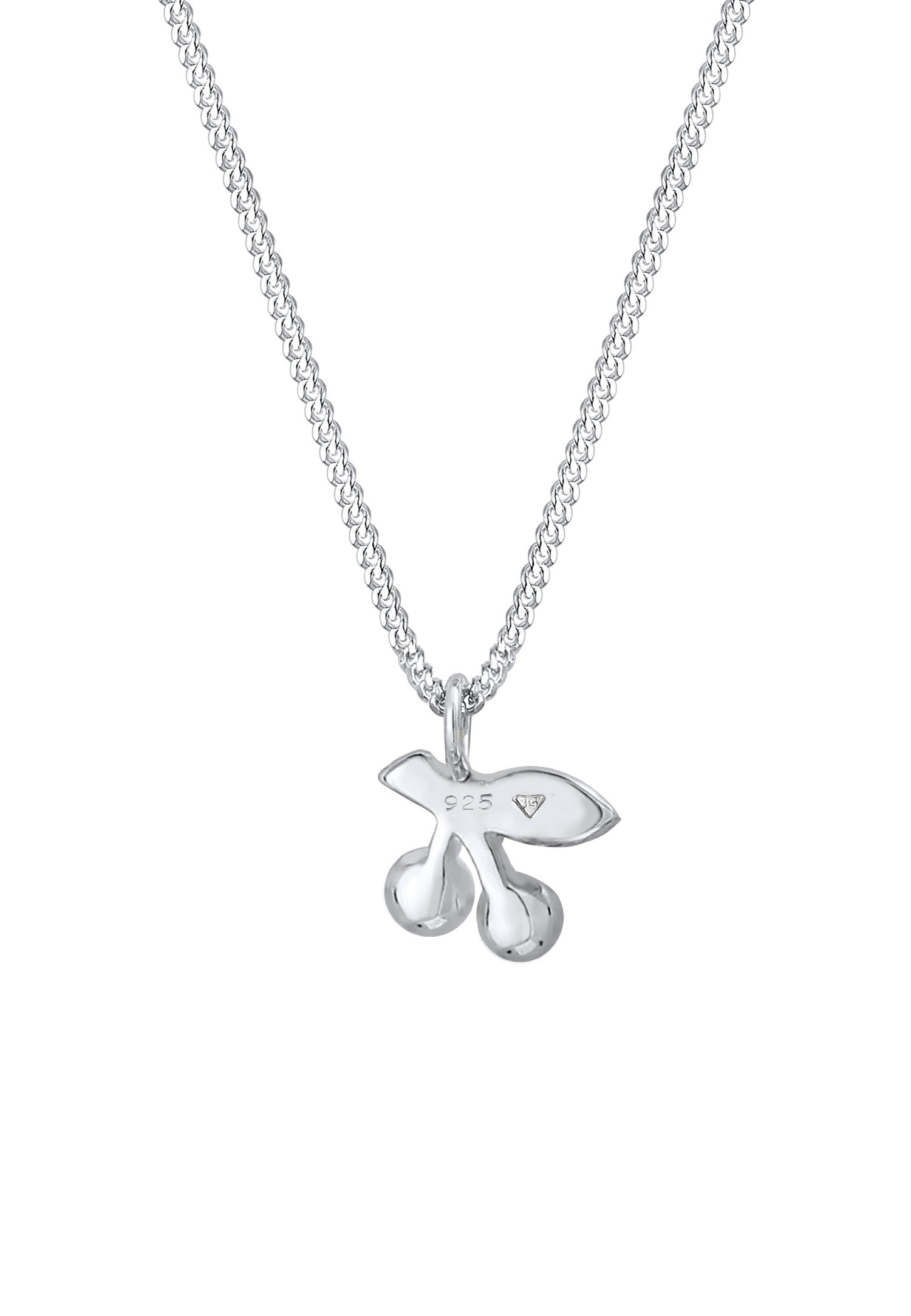 Elli Cerise Pendentif avec Cristaux Mignon Collier Enfants - (925/1000) Argent