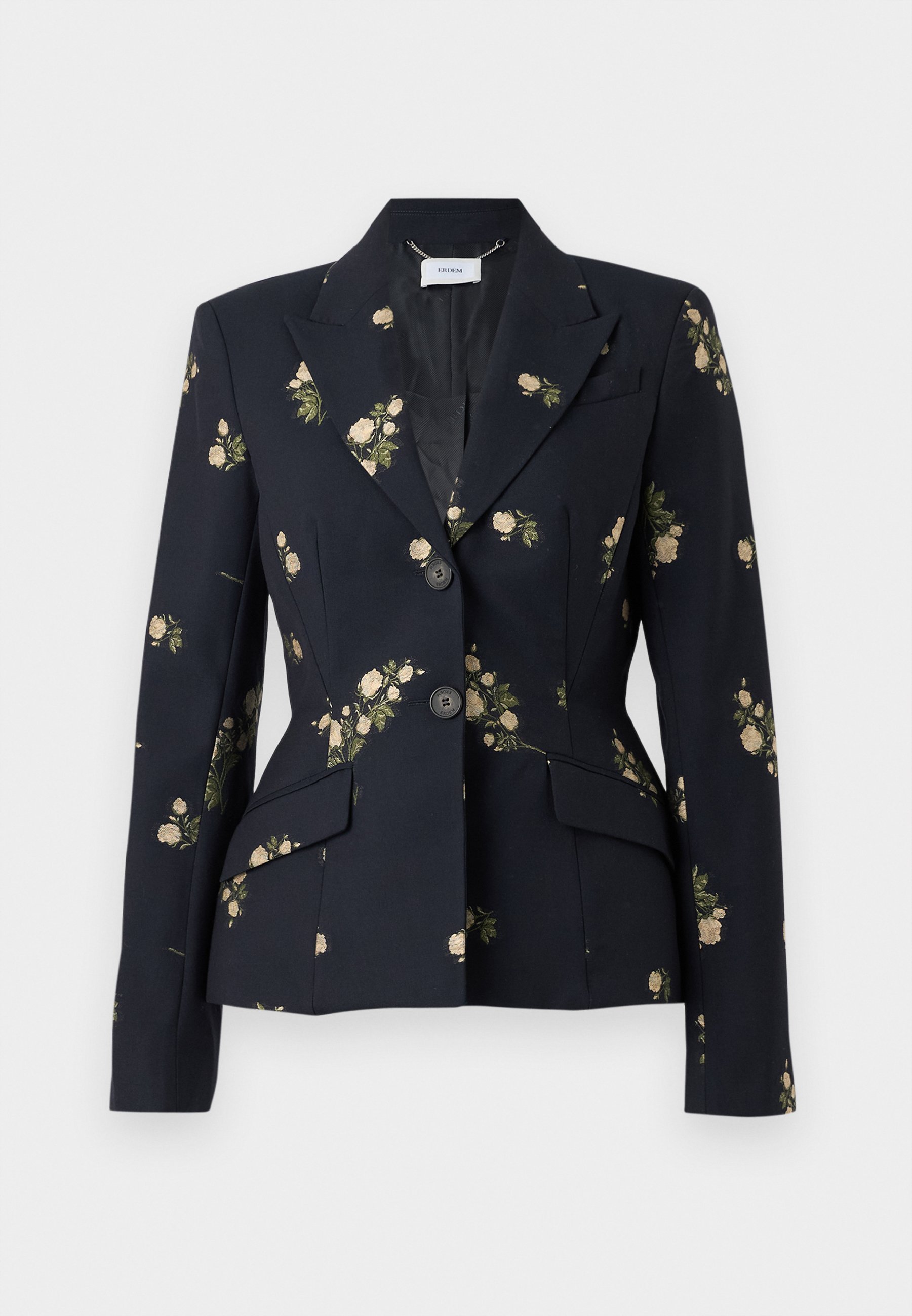 Erdem taillierter, einreihiger Blazer – Mitternachtsblau
