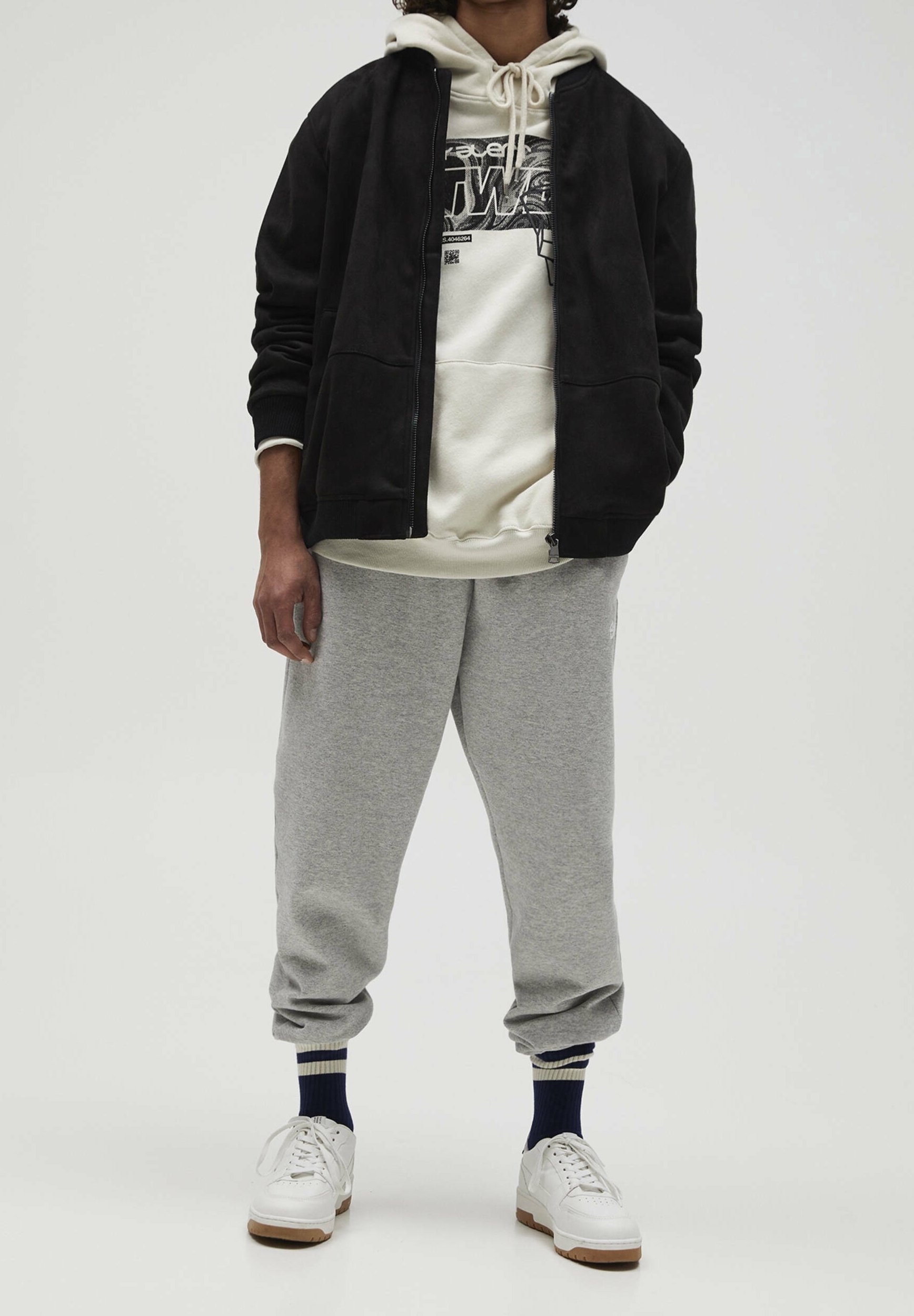 PULL&BEAR Kunstleren jas - zwart