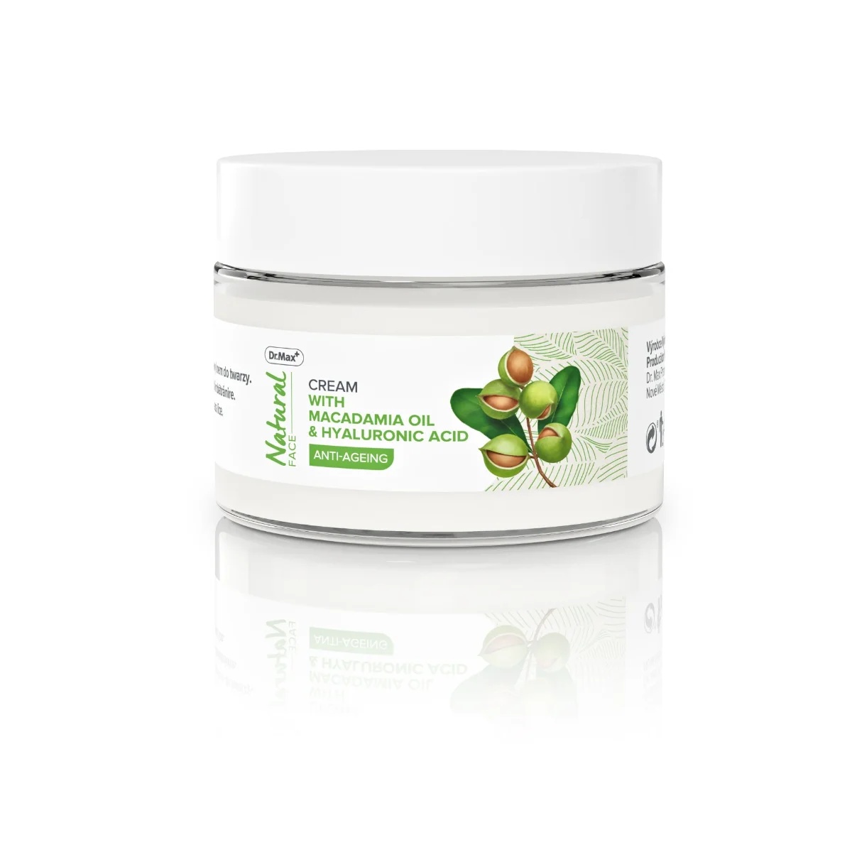 DR. MAX Dr.Max Natuurlijke crème met macadamia-olie en hyaluronzuur 50 ml Huidcrème met macadamia-olie en hyaluronzuur