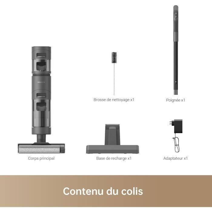 DREAME H11 CORE - Aspirateur Laveur 2 en 1 - Nettoyage de Pointe - Brosse Auto-nettoyante - Ecran LED - Sols durs et Parquets