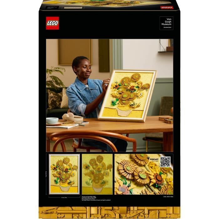 LEGO Art 31215 Vincent van Gogh – Les Tournesols - Tableau mural, Construction pour adulte