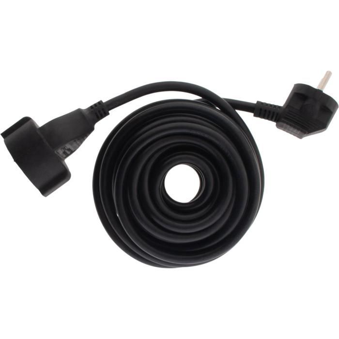 Cable de extensión Schuko HO5VV-F 3G1.5mm² 10m - negro - Zenitech