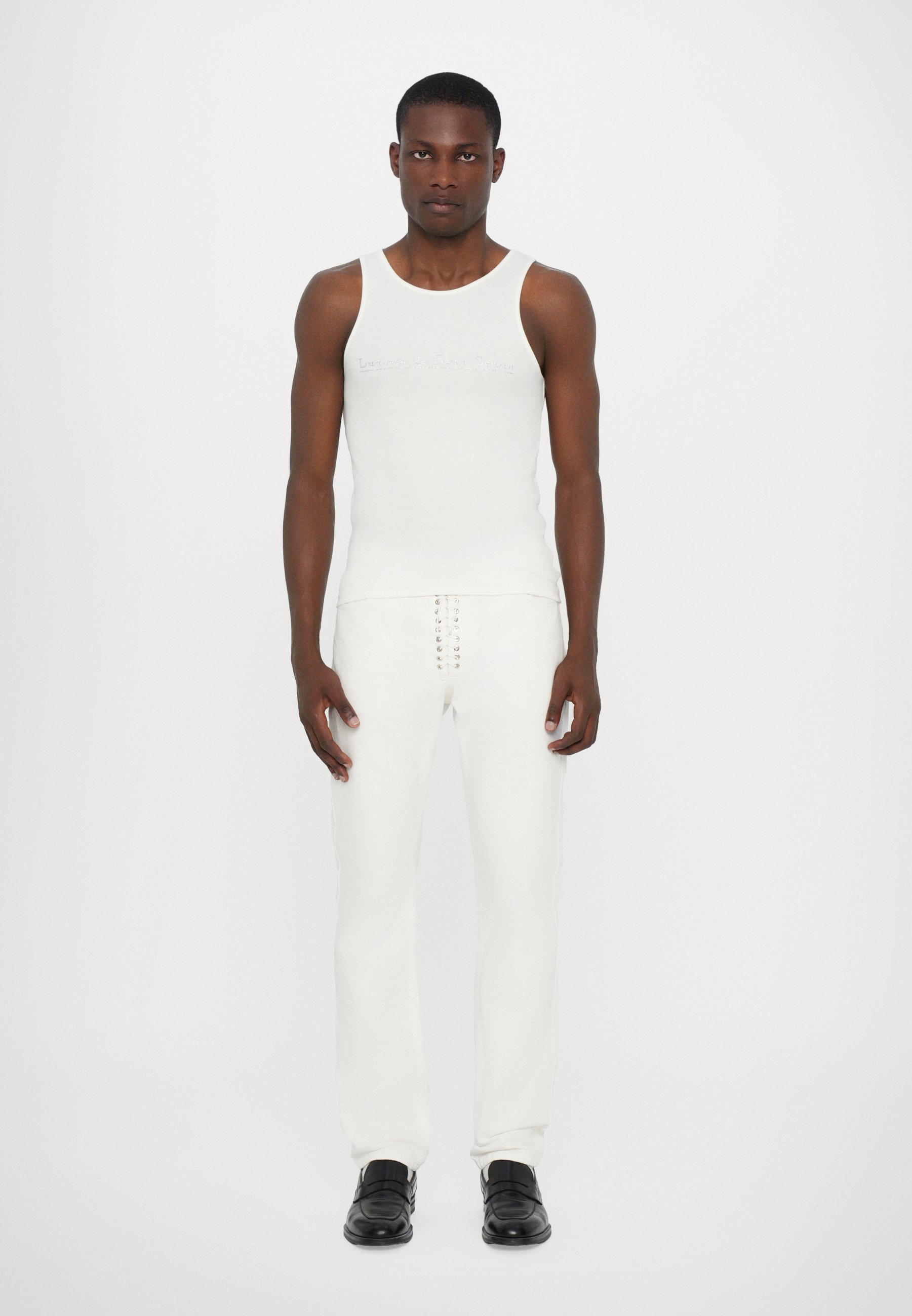 Ludovic de Saint Sernin CRYSTAL LOGO TANK UNISEX - Top - wit