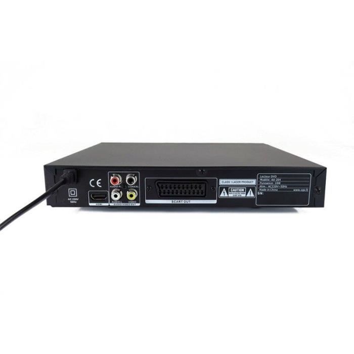 CGV AX 204 DVD Player - 1080P Upscaling - Large Button Remote Control - Multimedia Playback