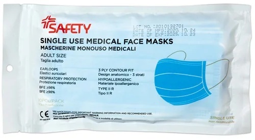 Masque chirurgical jetable de sécurité (10 pièces)