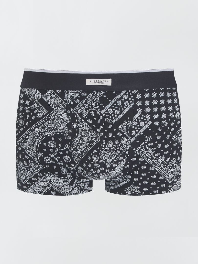 Conjunto de 3 cuecas boxer de algodão - PRETAS