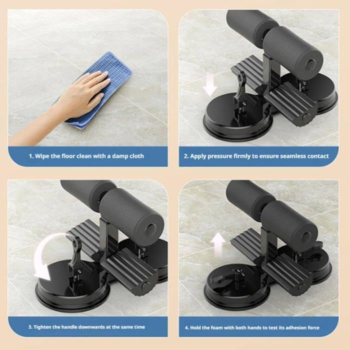 Appareil abdominaux portable réglable double ventouse entraînement muscles corps complet fitness maison durable pratique solide