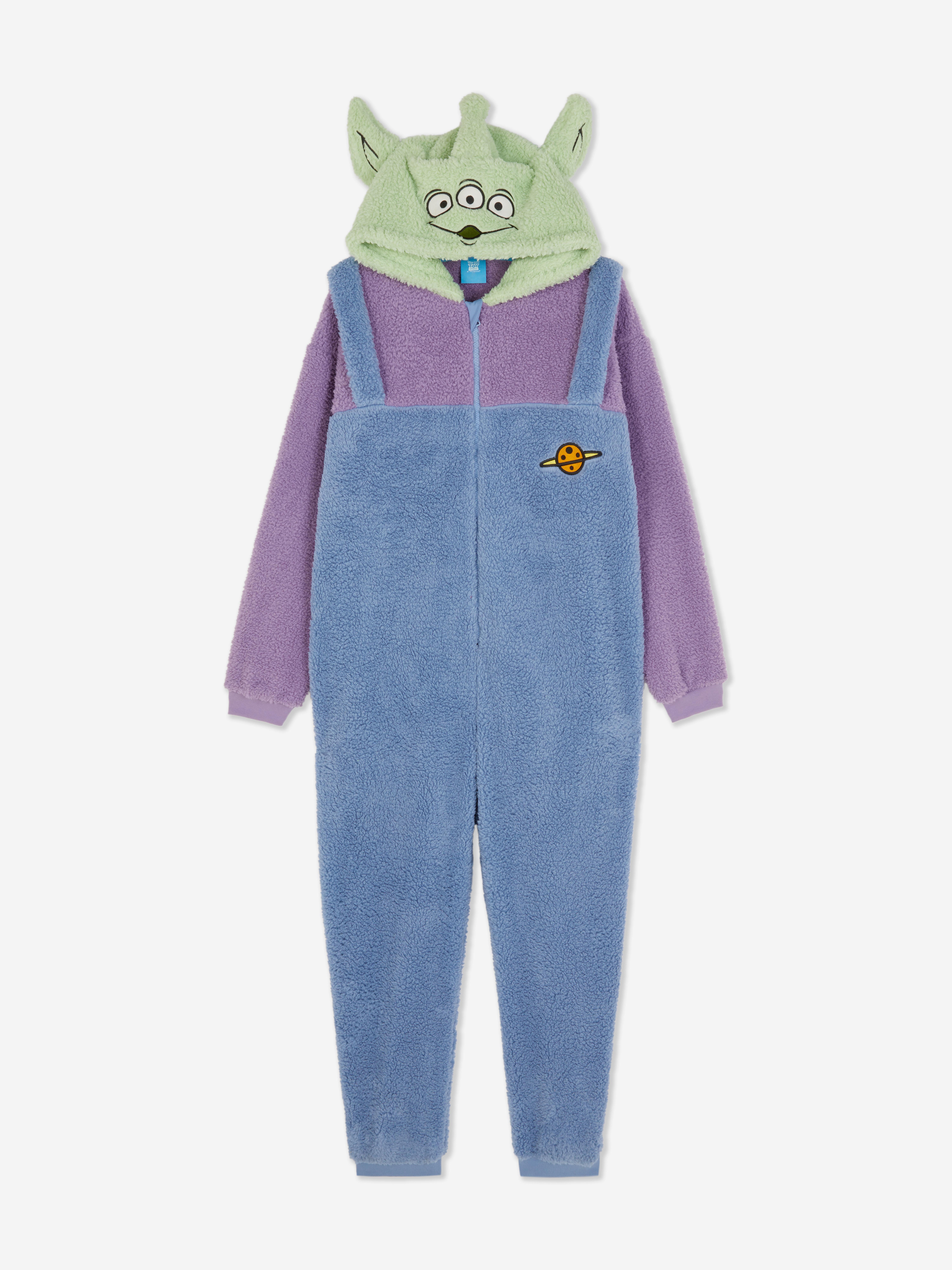 Salopetă Disney Toy Story cu extratereștri Această salopetă cu extratereștri, cu glugă, fermoar și manșete, te ține de cald și plăcut.