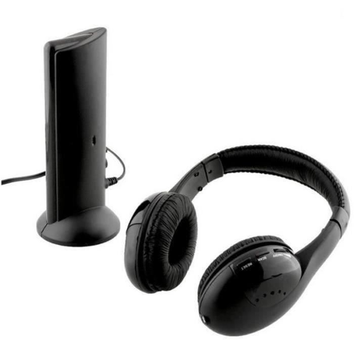 Auriculares inalámbricos Hi-Fi 5 en 1 para PC, portátil, TV, radio FM y MP3.