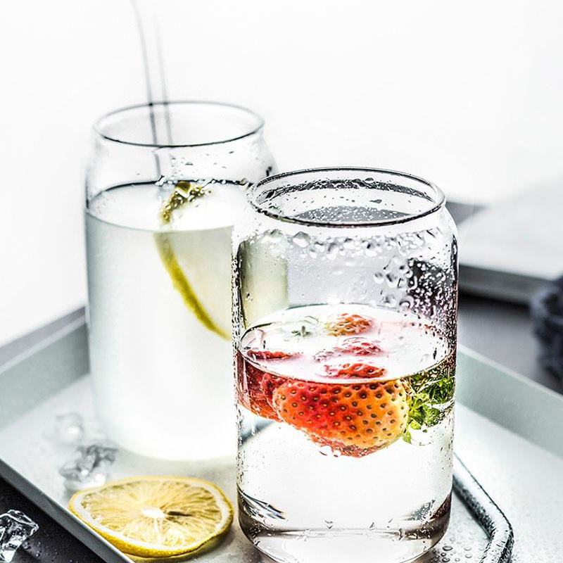 Spedizione gratuita. Set di 4 bicchieri a forma di lattina di cola.