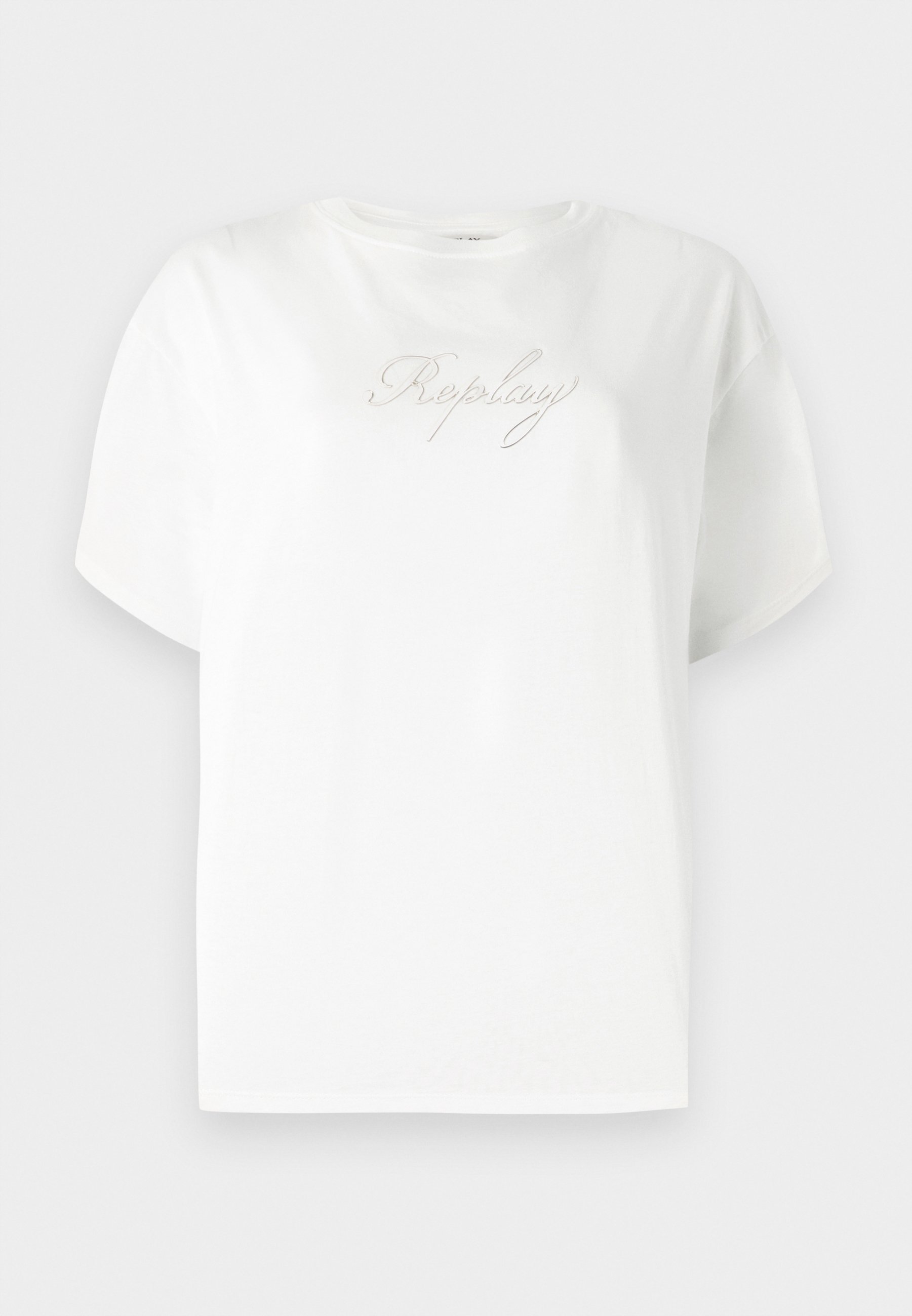 Replay Basic T-shirt - gebroken wit