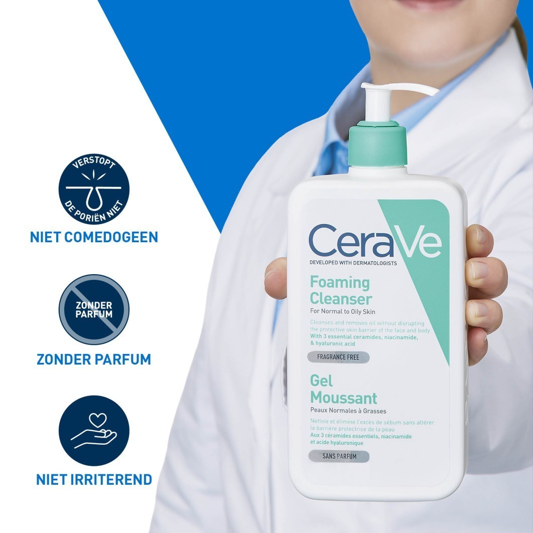CeraVe tīrīšanas gels, putojošs tīrīšanas līdzeklis – 236 ml