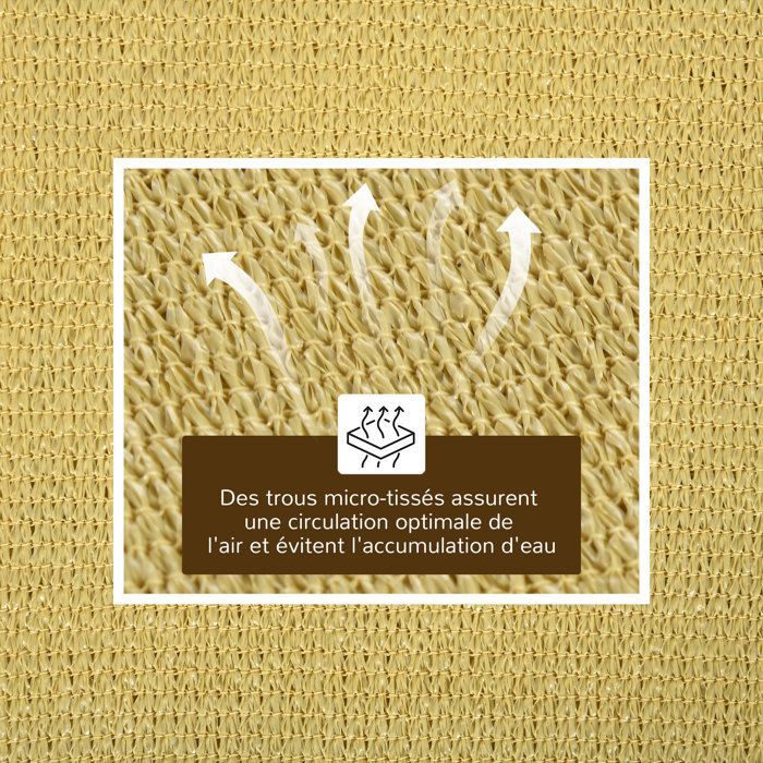 Outsunny - Toldo de sombra - HDPE - 600x400cm - Beige