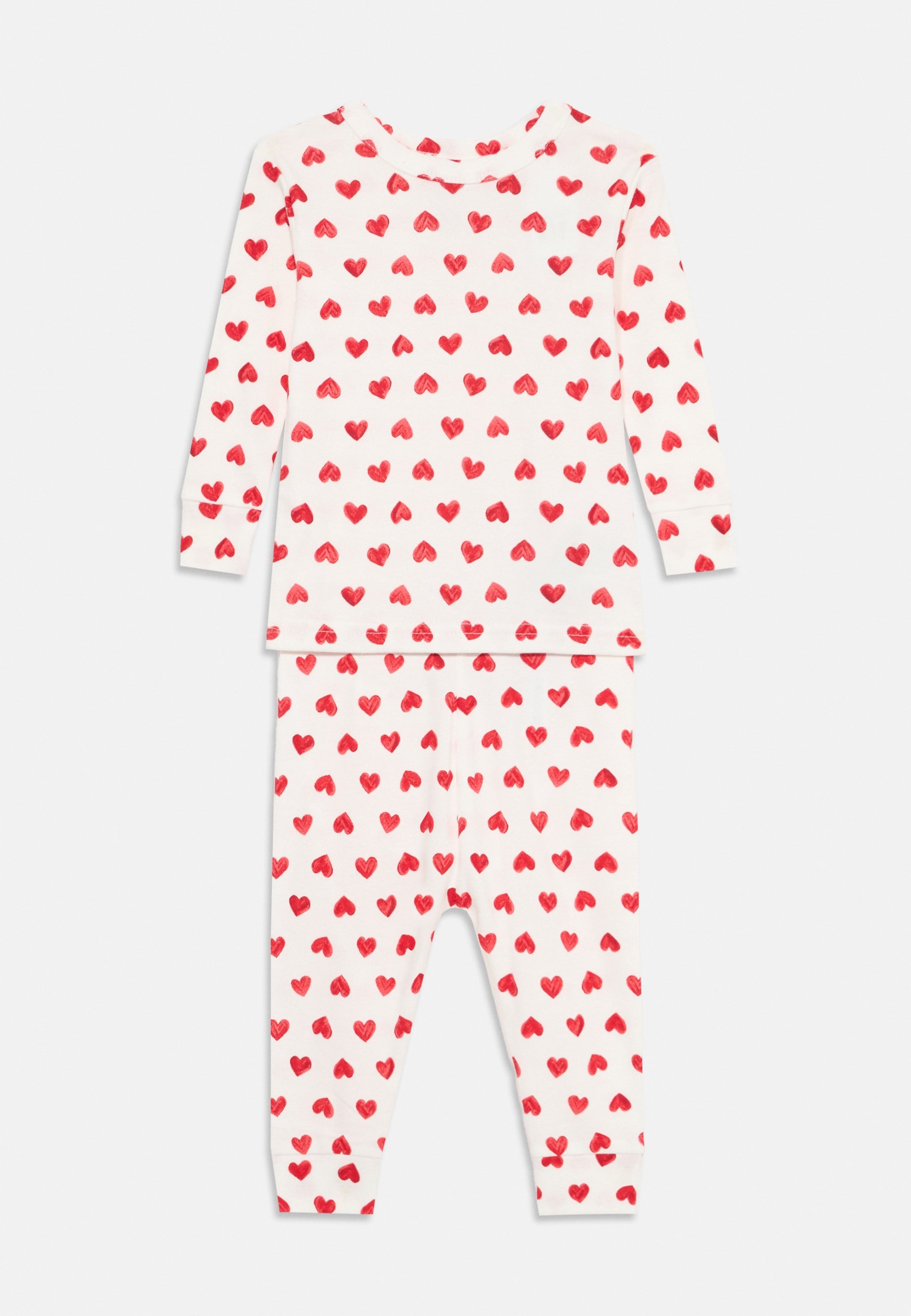 GAP BABYGAP ORGANIC COTTON HEART PJ SET - Pyjamaset - pantoffel rood