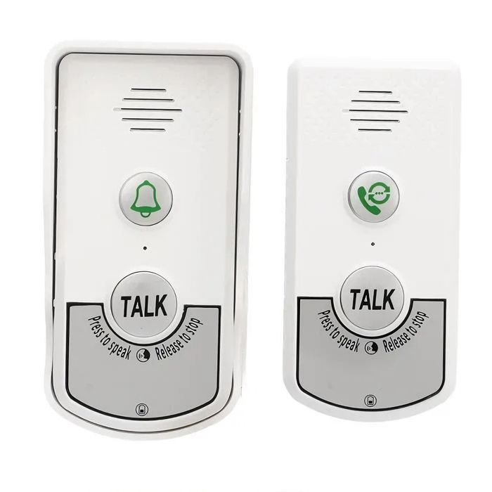 Sonnette d'interphone sans fil - 1000m - Alimentation sans fil - ABS - IP54