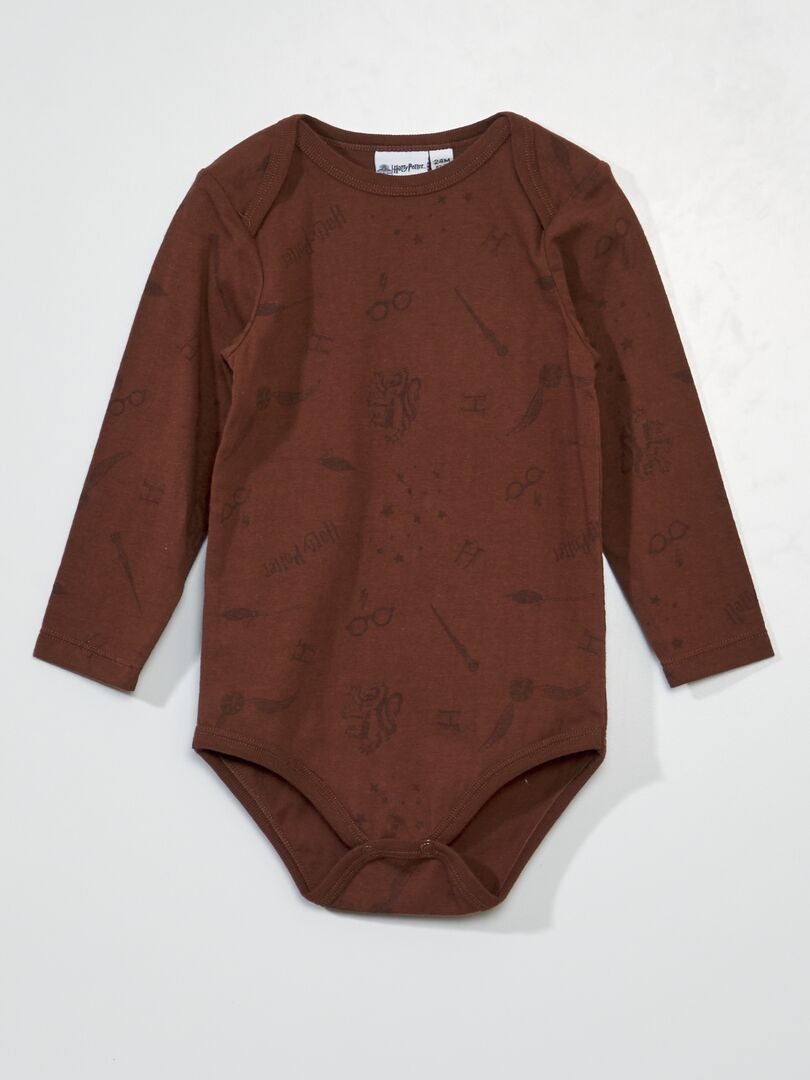 Conjunto de 2 bodys de algodón puro de 'Harry Potter' - MARRÓN