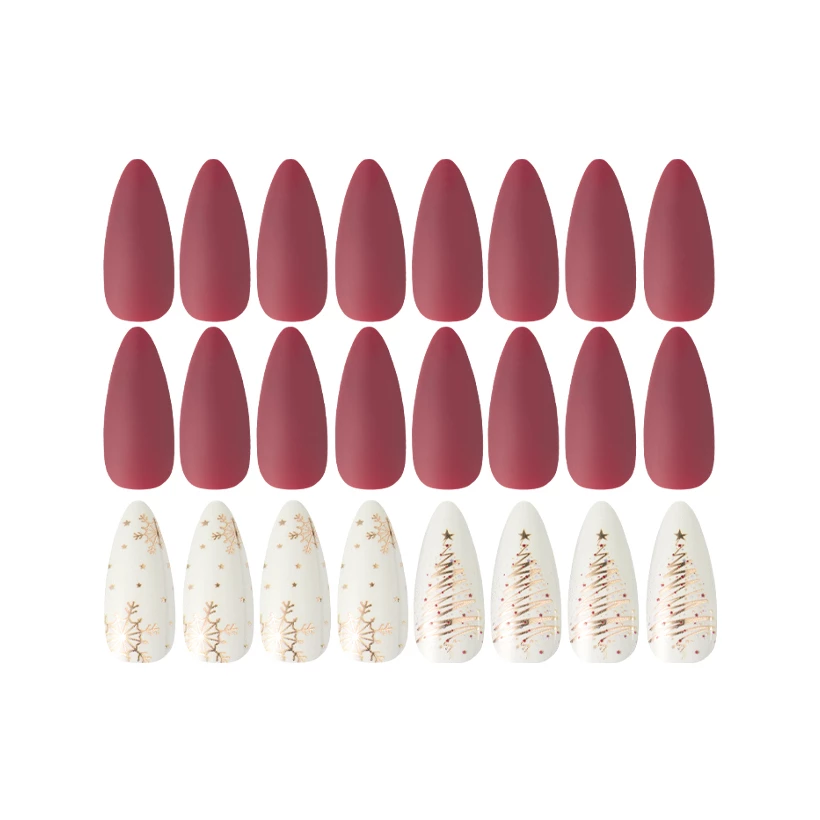 Unghii autocolante Xmas White/Red Beauty