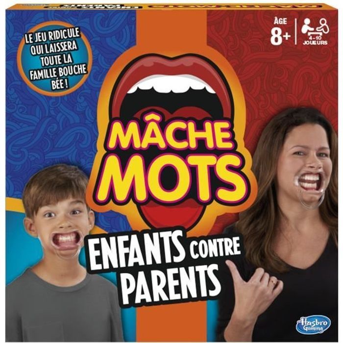 Word Match: Kids vs. Parents, Family Party Game, French Version, Hasbro Gaming