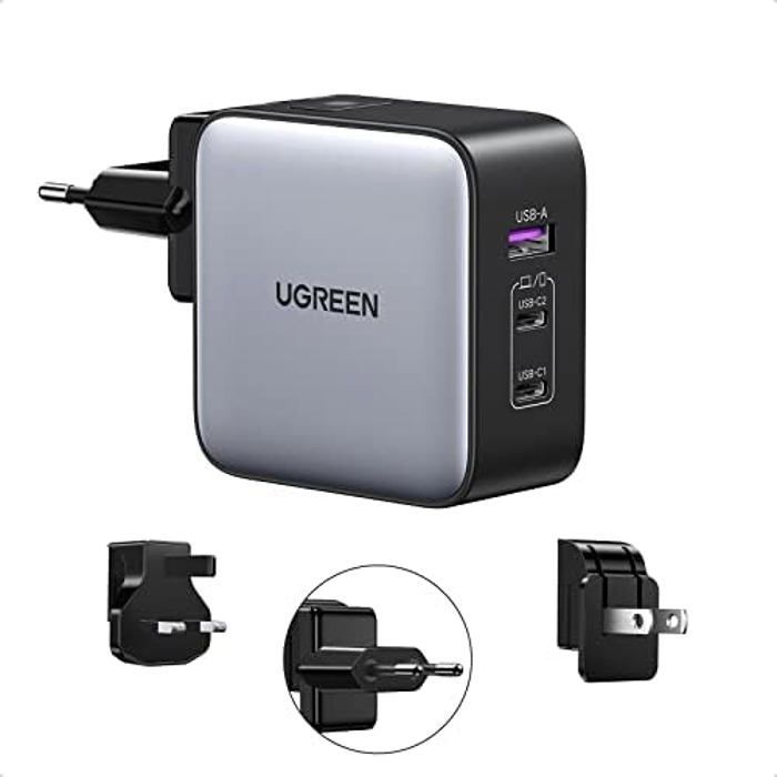 Travel Charger - UGREEN - Nexode 65W - 3 USB-C Ports - International Adapter - Fast Charging