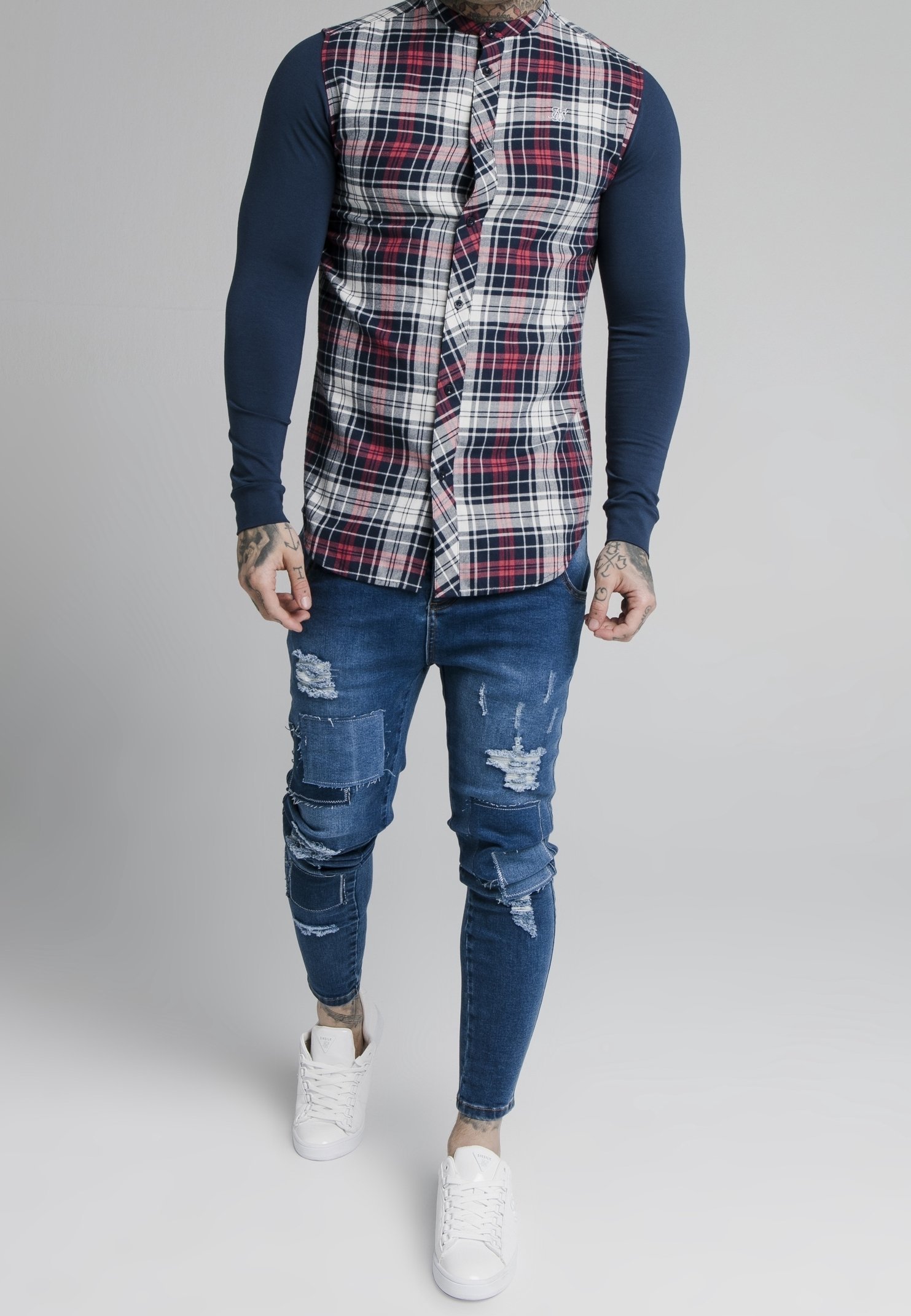 SIKSILK shirt - donkerblauw