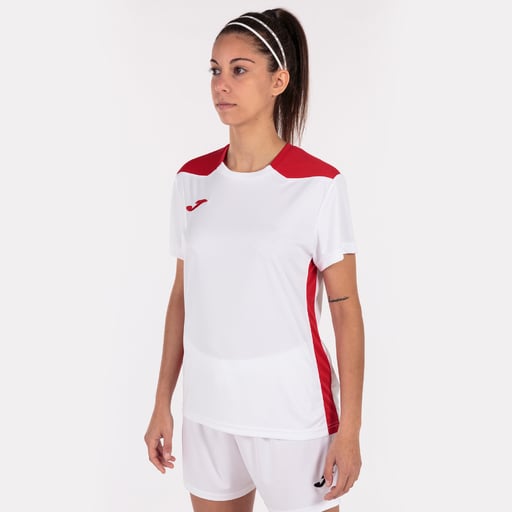 Camiseta Manga Corta Joma Championship Vi Blanco Rojo