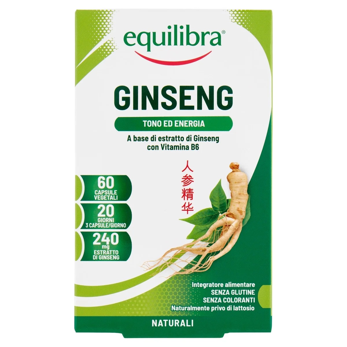 EQUILIBRA Equilibra Ginseng 60 perles, complément tonique et énergétique