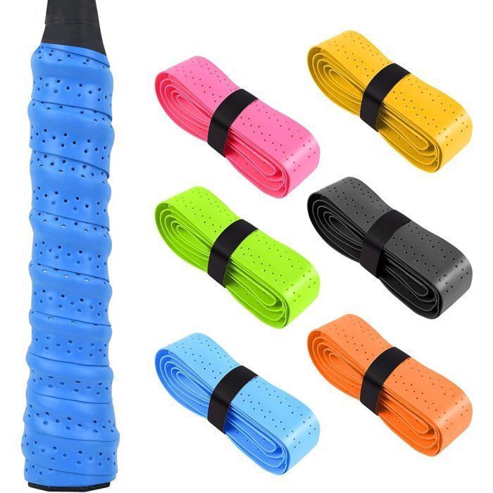 Set van 6 - Racketgrepen, antislip, gemaakt van PU, ademend, voor badminton, tennis en squash.