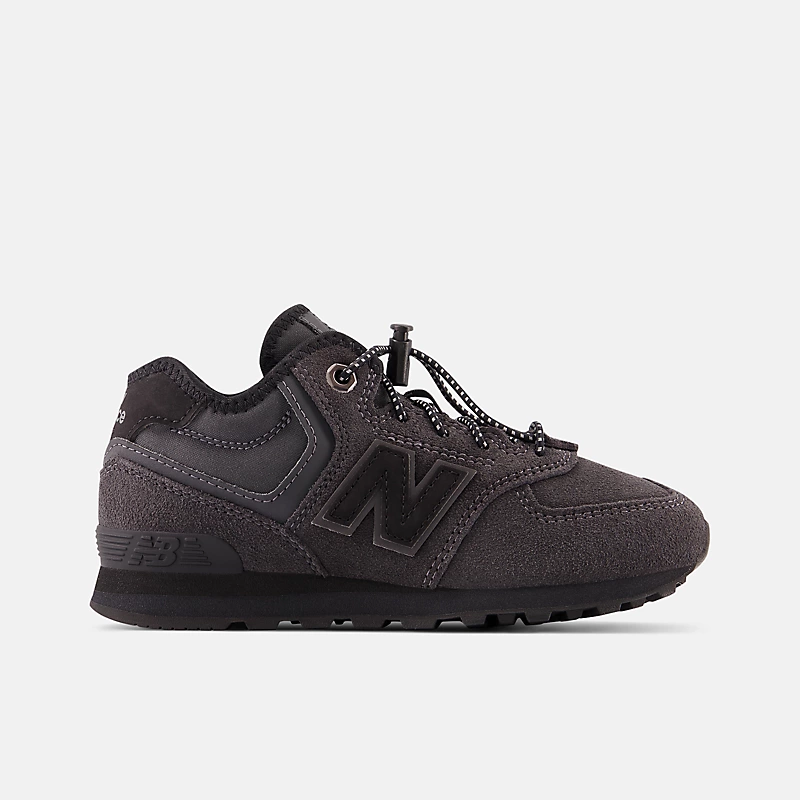 Dziecięce 574H Bungee Lace - czarne z fantomem