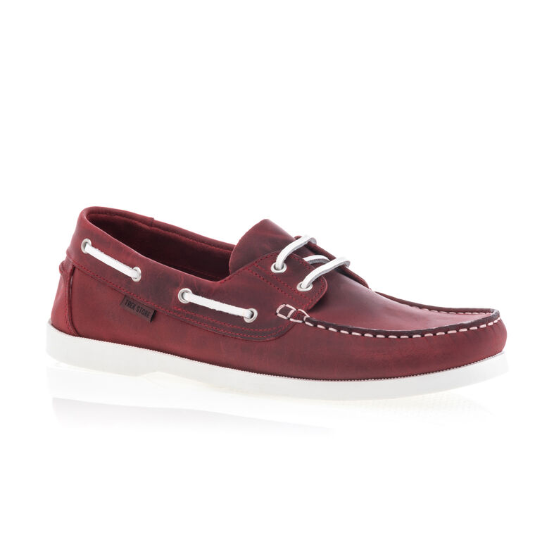 Mocasines/zapatos náuticos rojos para hombre
