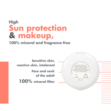Avène Sun Care Tinted Compact Honey SPF50 Mineral Compact solkrem, honningfarge, 10 g