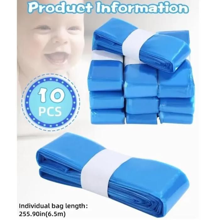 10 recambios octogonales, bolsa de basura para bebé, recambio para bolsa de pañales, recambio para contenedor de pañales Tommee, bolsa de pañales