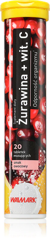 Comprimidos efervescentes Walmark de suplemento alimentar de cranberry + vitamina C com vitamina C