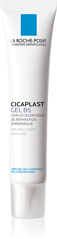 La Roche-Posay Cicaplast Gel B5 gels, kas paātrina kairinātas un saplaisājušas ādas atjaunošanos.