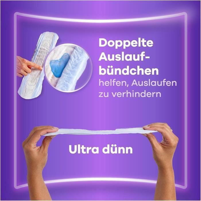Serviettes d'incontinence - ALWAYS DISCREET - Long Plus - Lot de 20 - Protection anti-fuites - Confort optimal