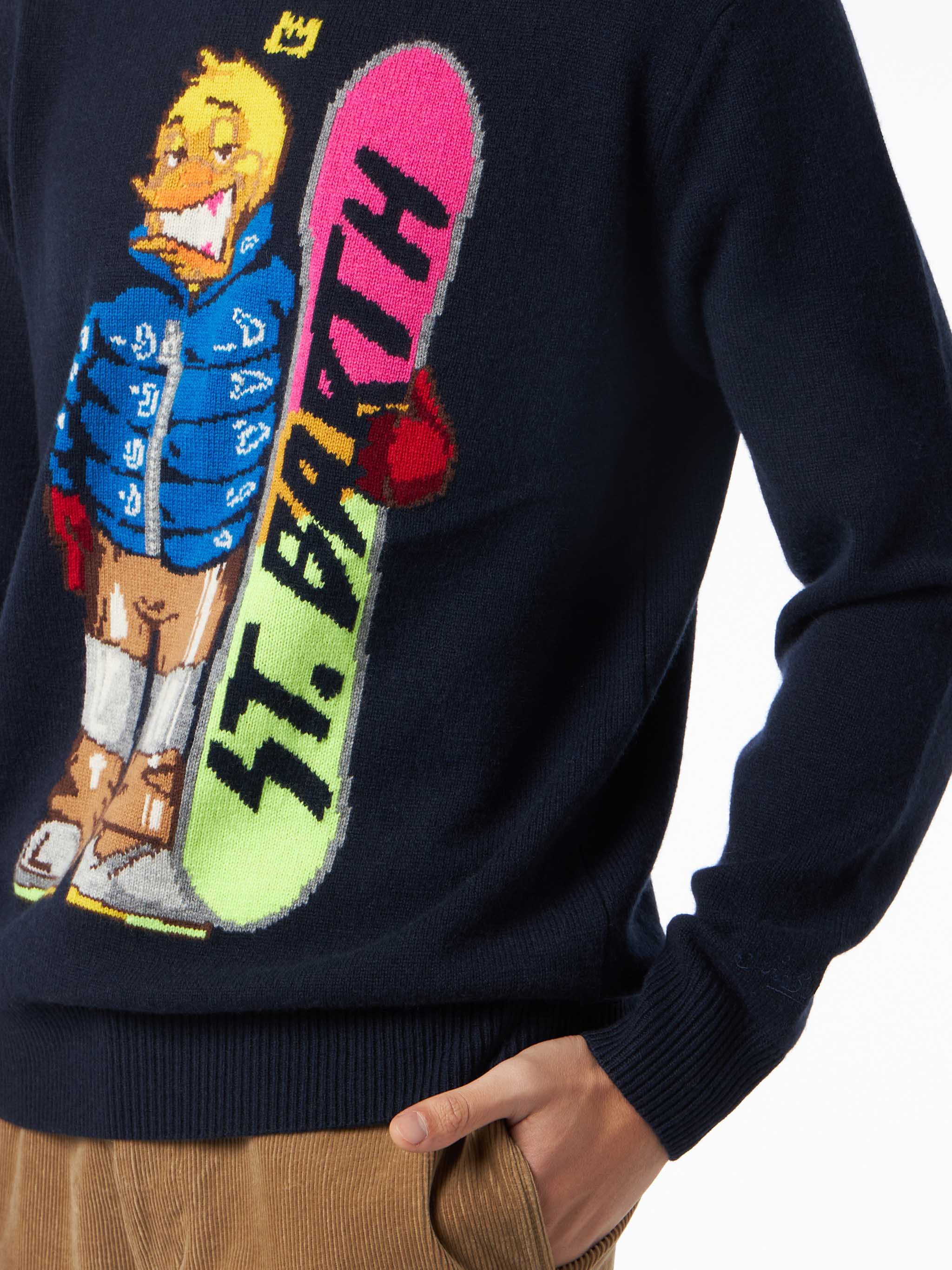 Maglione da uomo girocollo con stampa jacquard Crypto Ducky | EDIZIONE
